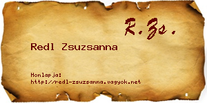 Redl Zsuzsanna névjegykártya
